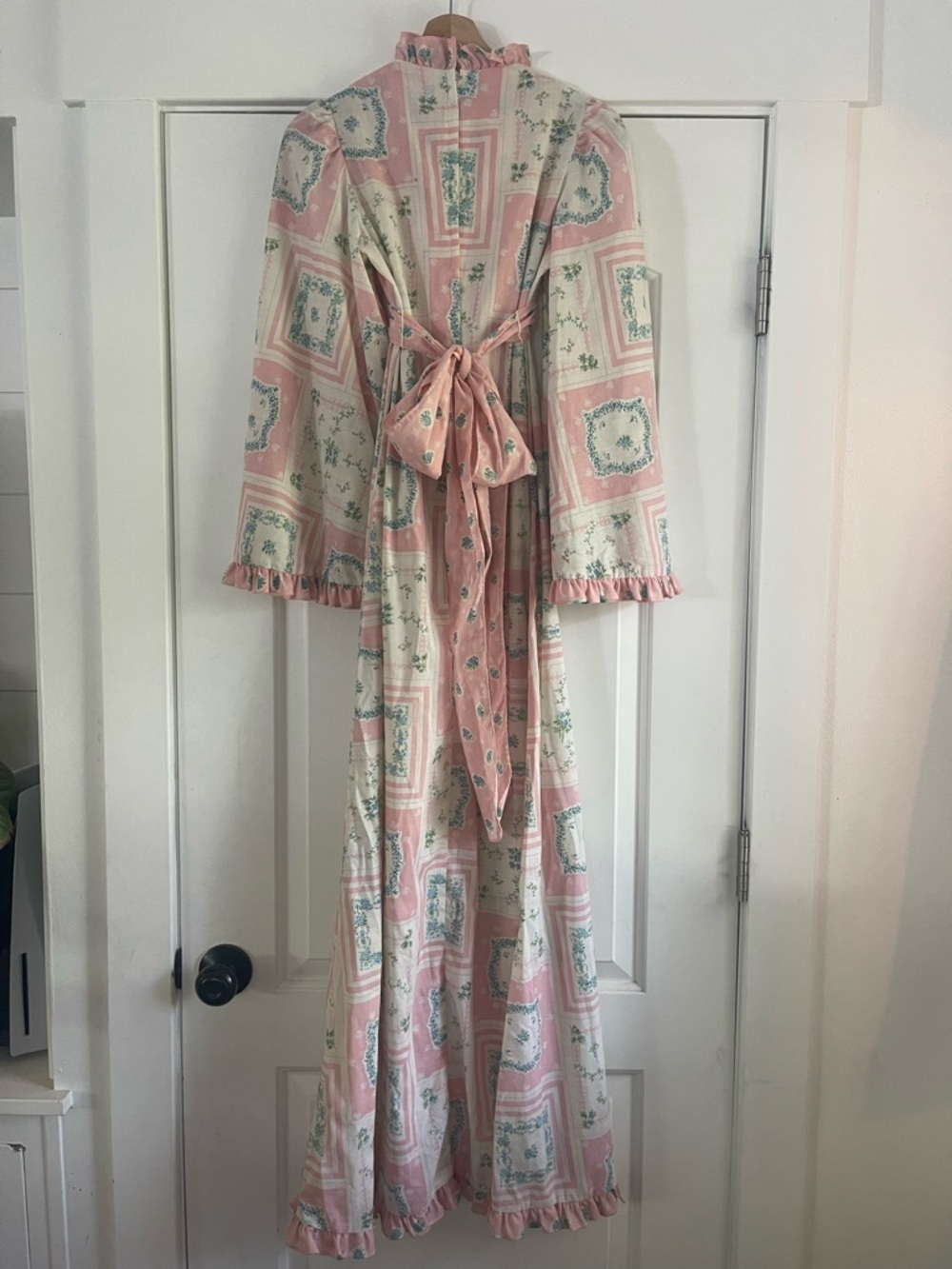 Rare Vintage 1960s Trivia by Charm of Hollywood Floral Maxi Dress - 9/10 - Picture 7 of 8